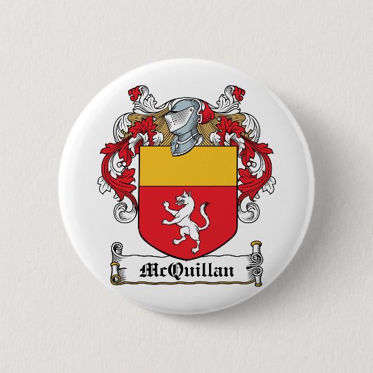 McQuillan Family Crest Ronde Button 5,7 Cm (Voorkant)
