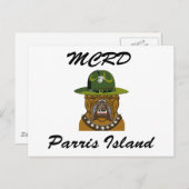 MCRD Parris Island Devil Dog Briefkaart (Voorkant / Achterkant)