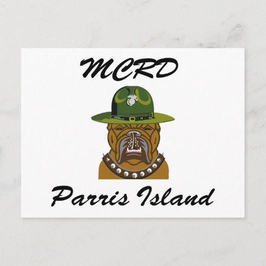 MCRD Parris Island Devil Dog Briefkaart (Voorkant)