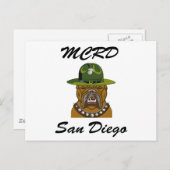MCRD San Diego Devil Dog Briefkaart (Voorkant / Achterkant)