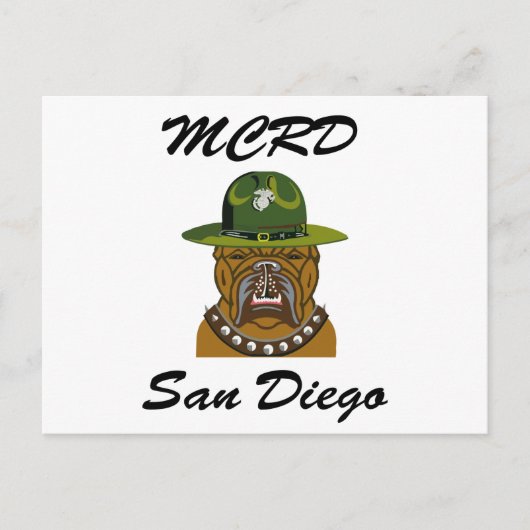 MCRD San Diego Devil Dog Briefkaart (Voorkant)