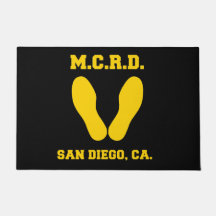 MCRD SAN DIEGO FOOTPRINTS OP ZWART