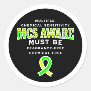 MCS-bewustzijn van meervoudige chemische gevoeligh Ronde Sticker