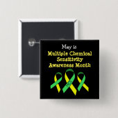 MCS Multiple Chemical Sensitivity Button (Voorkant /achterkant)