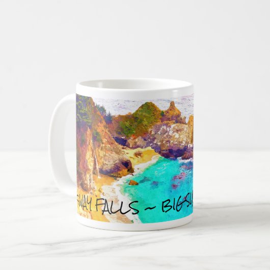 McWAY FALLS ~ BIG SUR  CA Mug (Devant gauche)