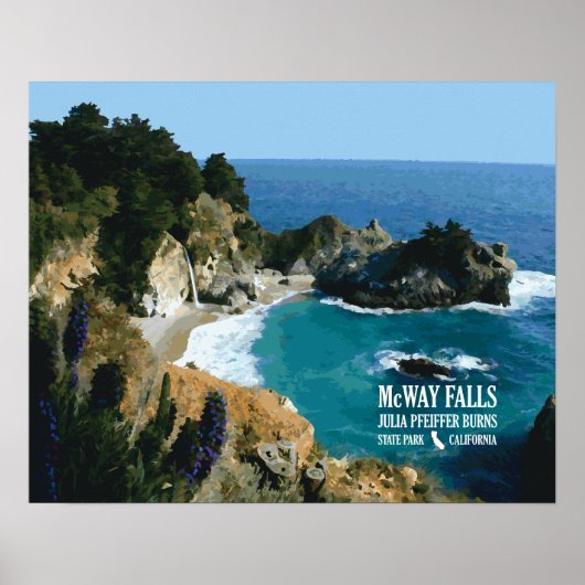McWay Falls - Poster Big Sur (Devant)