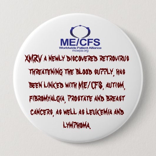 MCWPA Retrovirus Button. Ronde Button 4,0 Cm (Voorkant)