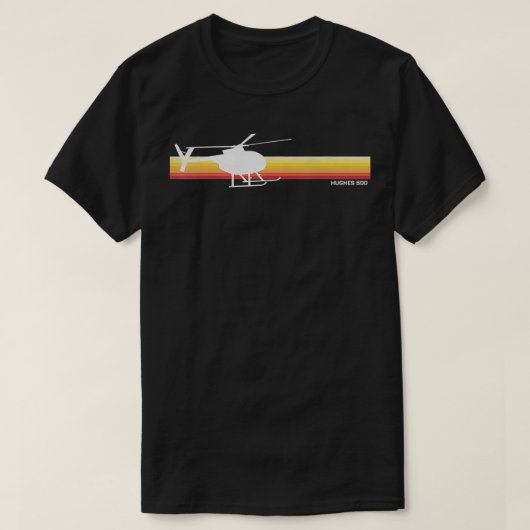 MD 500 Helikopter Pilot Silhouette Sunset T-shirt (Design voorkant)