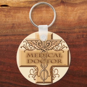 MD Doctor Caduceus Sleutelhanger