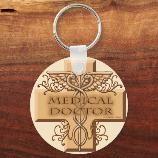 MD Doctor Caduceus Sleutelhanger (Voorkant)