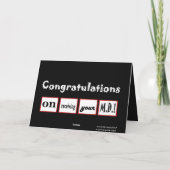 MD-graad - AANGEPASTE NAAM - Gefeliciteerd Kaart (Achterkant)