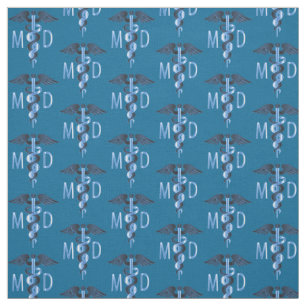 MD Medical Doctor - Blauw patroon Stof