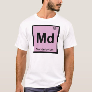 Md - Mendelevium Scheikunde Periodiek Systeem Symb T-shirt