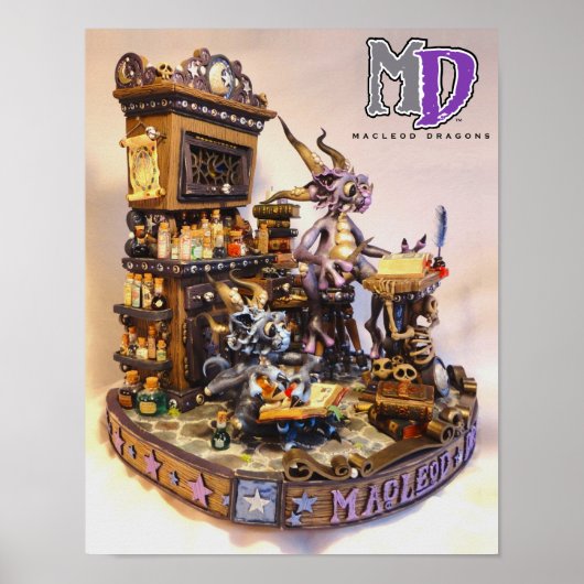 MD Merlin Dragons 11 x14-inch Mini Poster (Voorkant)