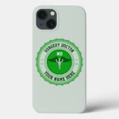 MD Specialty Caduceus Chirurg Case-Mate iPhone Case (Achterkant)