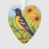 MD State Bird Oriole & Black eyed Susan Flower (devant)