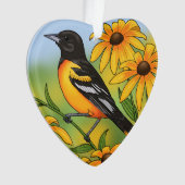 MD State Bird Oriole & Black eyed Susan Flower (devant)