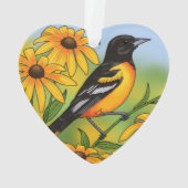 MD State Bird Oriole & Black eyed Susan Flower (dos)