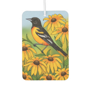 MD State Bird Oriole & Black-eyed Susan Flower Luchtverfrisser