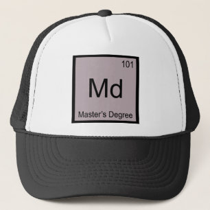 Md - T-shirt voor het symbool voor het afstuderen Trucker Pet