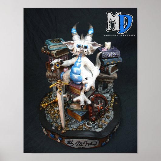 MD White Dragon 11 x 14-inch mini-Poster Poster (Voorkant)