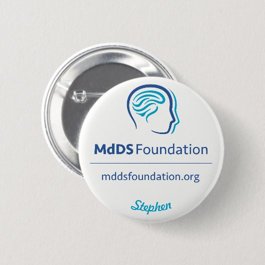 MdDS Awareness 2 1/4-inch Button (Voorkant /achterkant)