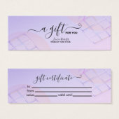 Mdern Elegant Paars Holografisch Logo Mini Visitekaartjes (Voorkant /achterkant)