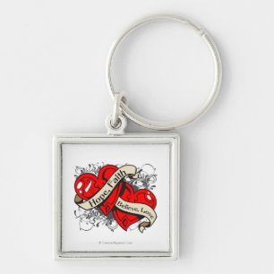 MDS Hope Faith Dual Hearts Sleutelhanger
