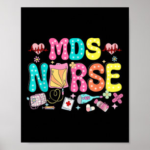 MDS Nurse Heart Valentijnsdag Medische Verpleegkun Poster