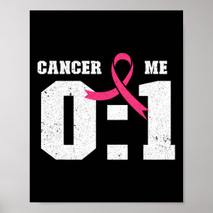 ME 1 Kanker 0 Borstkanker Bewustzijn Roze Lint Poster