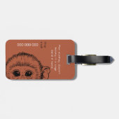 Me and my monkey funny version 2 bagagelabel (Achterkant horizontaal)