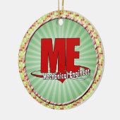 ME BIG RED LOGO MECHANICAL ENGINEER KERAMISCH ORNAMENT (Links)