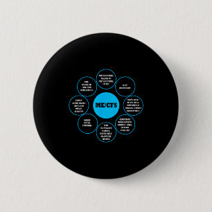 Me Cfs-bewustzijn Symptomen Chronische Illustratie Ronde Button 5,7 Cm