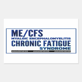ME/CFS Chronische vermoeidheid Bewustzijn Blues Rechthoekige Sticker