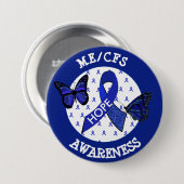 ME/CFS Syndrome Awareness Ribbon Button (Voorkant /achterkant)