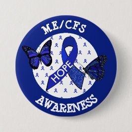 ME/CFS Syndrome Awareness Ribbon Button