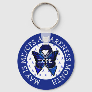 ME/CFS Syndrome Awareness Ribbon Sleutelhanger