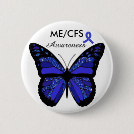 ME/CVS Awareness Butterfly-Button Ronde Button 5,7 Cm