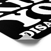 Me déçoit Affiche drôle noir (Coin)