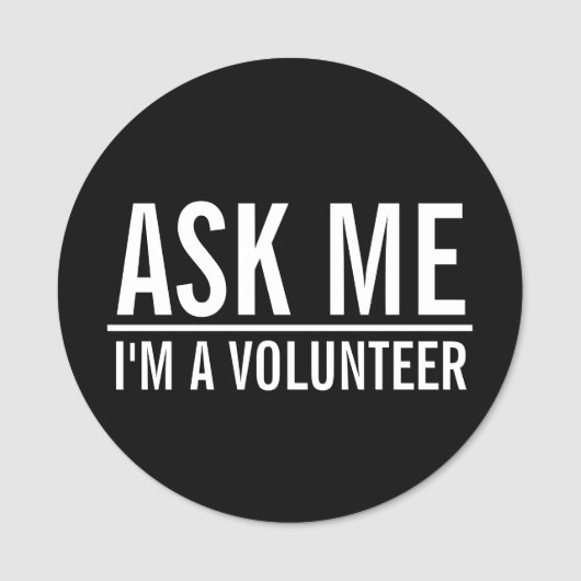 Me demander | Badge volontaire noir (Devant)