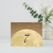 Me déplacer vers la lune - Carte de numéro de tabl (Debout devant)