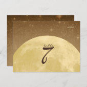 Me déplacer vers la lune - Carte de numéro de tabl (Devant / Derrière)