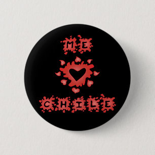 Me encanta Chili Boton Ronde Button 5,7 Cm