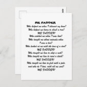 ME FADDER POEM BRIEFKAART (Voorkant / Achterkant)