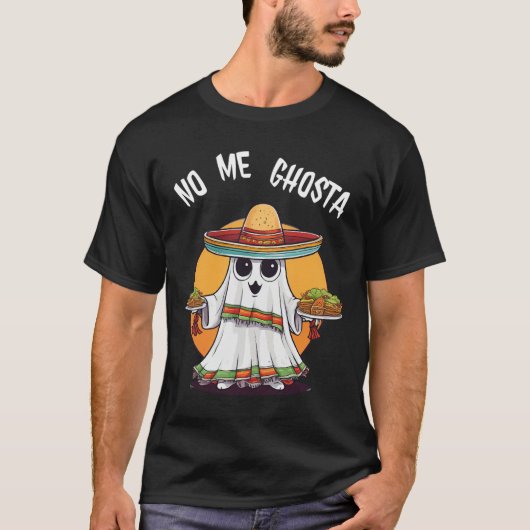 Me Ghosta Grappige Mexicaanse Halloween Ghost T-shirt (Voorkant)