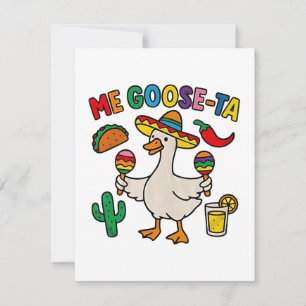 Me Goose-Ta Funny Mexican Spanish Goose Notitiekaartje