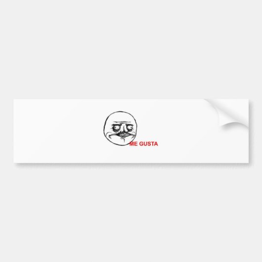 Me Gusta Bumpersticker (Voorkant)