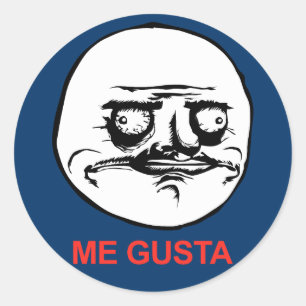 Me Gusta Face Meme Ronde Sticker