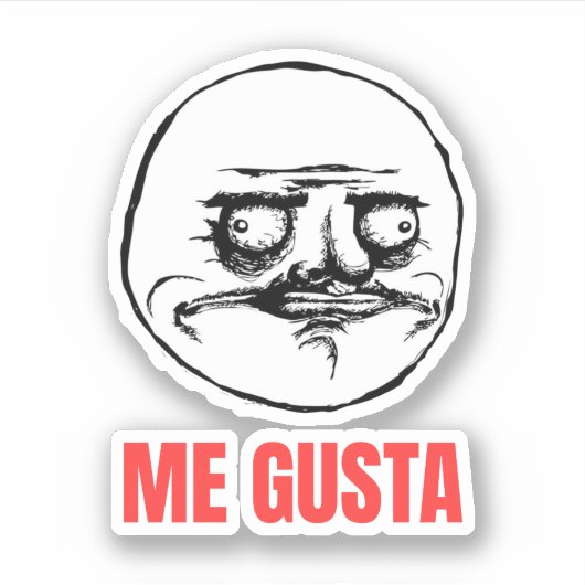 Me Gusta Meme Sticker (Voorkant)