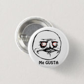 Me Gusta razende komische gezicht Ronde Button 3,2 Cm (Voorkant /achterkant)